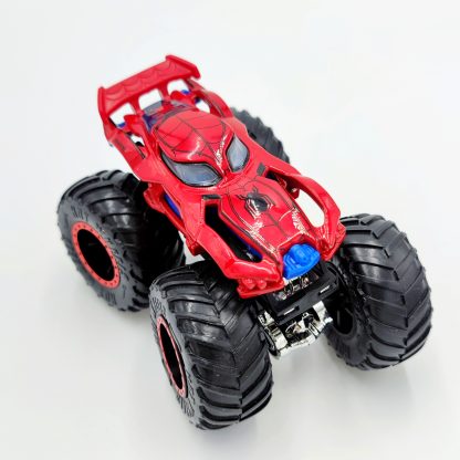 Masinuta Monster Jam Monster Truck Spider-Man Hot Wheels scara 1:64