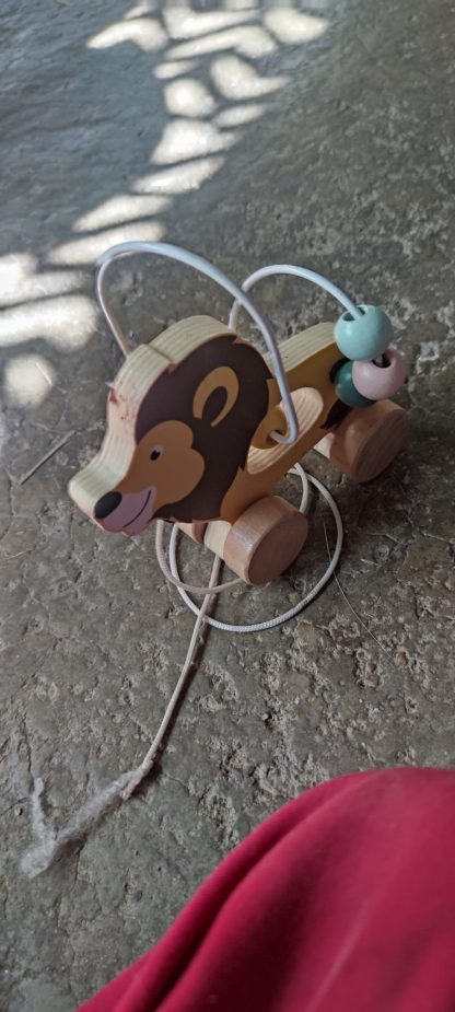 Wooden Baby Lion – Safe Toy for Infants