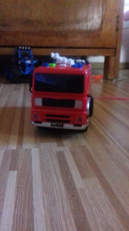 Red Fire Truck Toy – Emergency Rescue Vehicle for Kids - imagine 3
