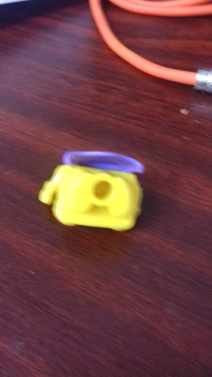Super Zings yellow figure with blue mask and orange wheels - imagine 3